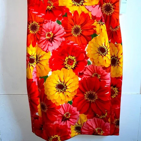 Calvin Klein Floral Print Midi Dress Summer Spring Fall Semi Formal Size 10 New - Picture 4 of 10